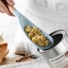 Blue Silicone Cooking Utensils Set Non-Stick Spatula Soup Spoon Eggbeater Food Clip Natural Wood Handle with Storage Box Kitchen Tools