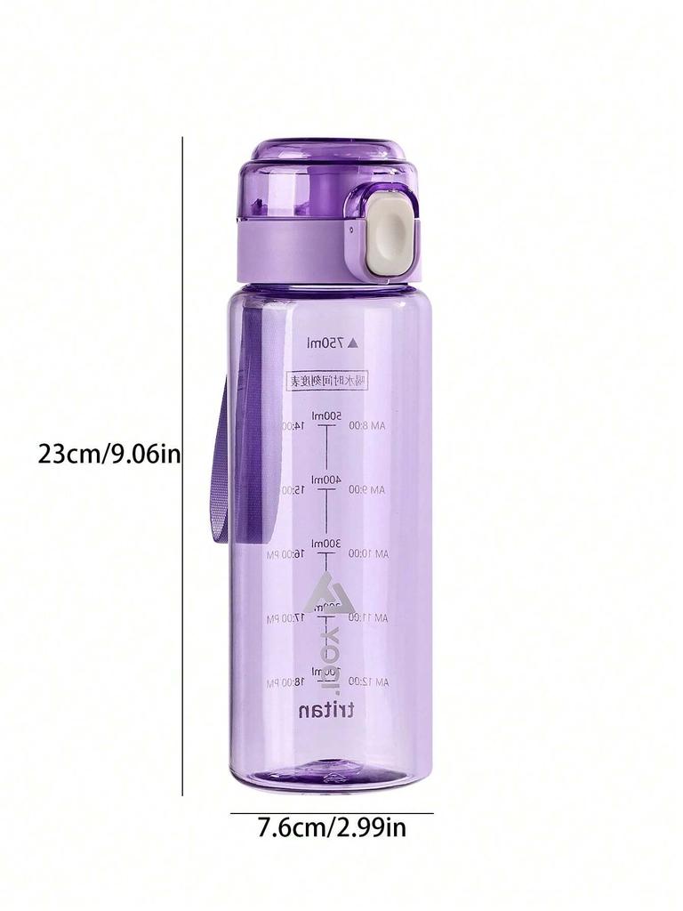 750ml Sports Water Bottle High Quality Tritan Material Drinking Bottle With Straw Portable Durable Gym Fitness Outdoor Sport Cup