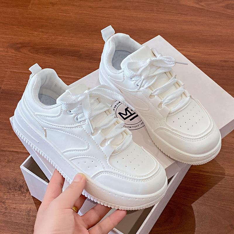 Female Hot Selling White Shoes Women's Versatile Japanese Thick Autumn New Style Board Shoes Are Trendy and Casual