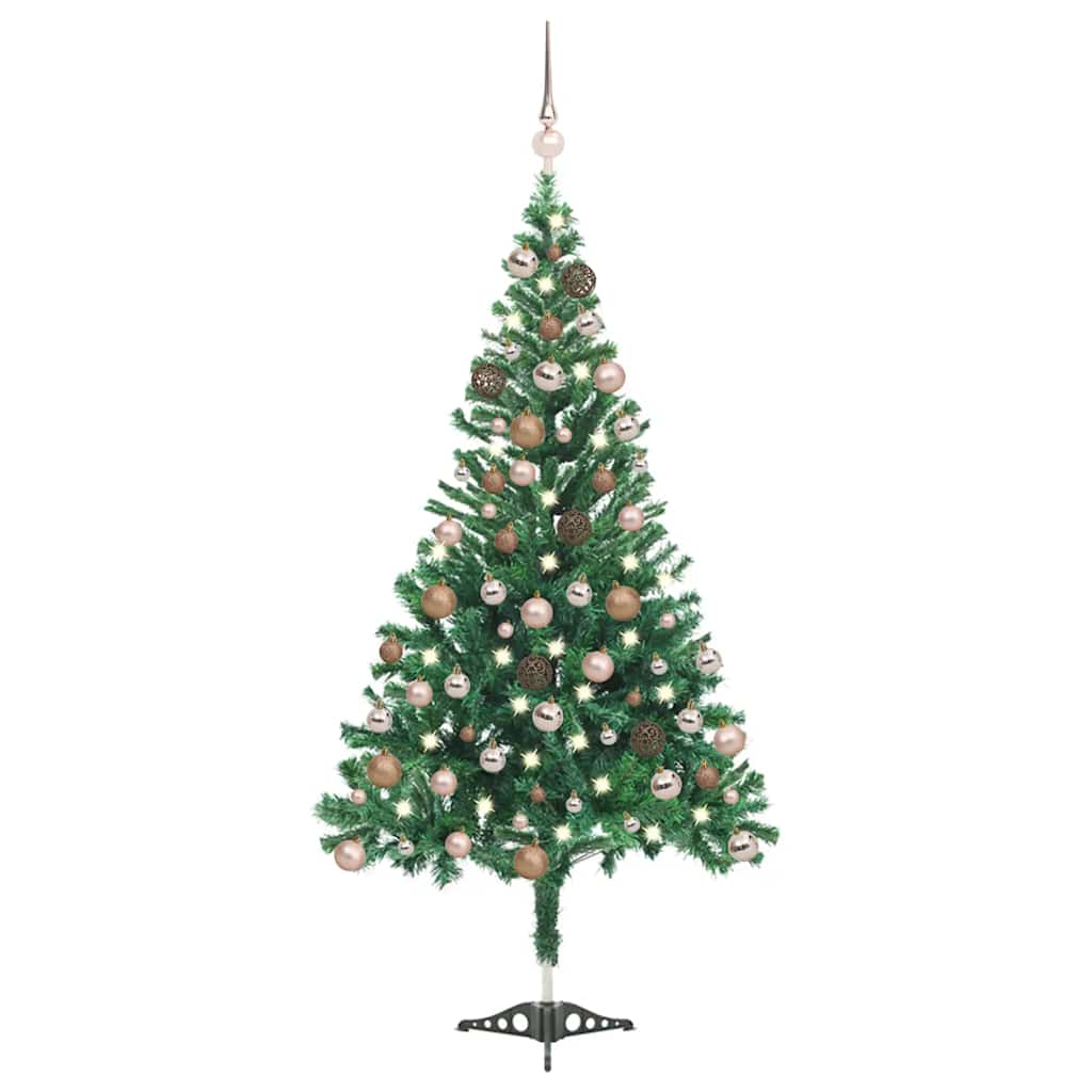 Artificial Christmas Tree with Lights and Ornaments 120 Cm 230 Branch Tips