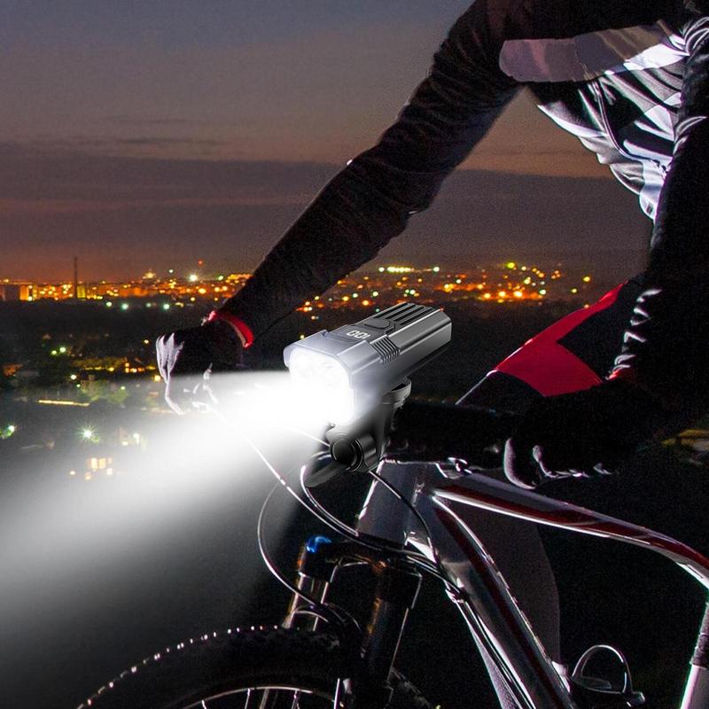 Bright Cycle Light For Night Riding 2000 Lumens Bright LED Waterproof Headlight Rechargeable Cycling Accessories 3H Fast