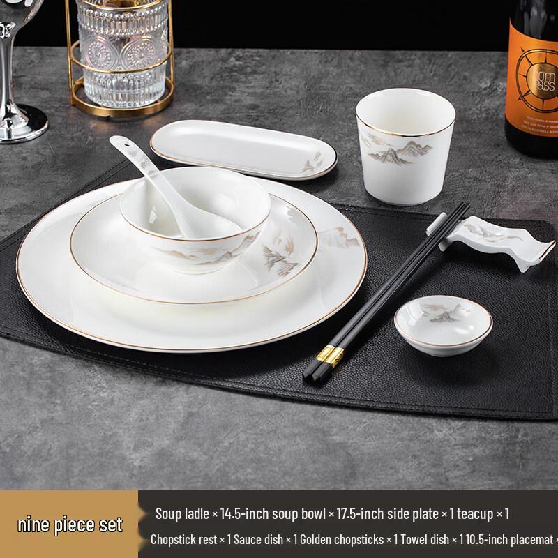 Grand Rivers & Mountains Bone China Dinnerware Set