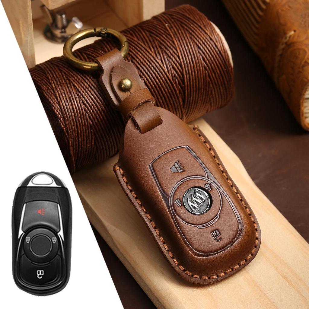 Suitable Genuine Leather Key Case for Buick Excelle, Verano, Envision, Regal - Full Coverage