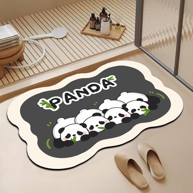 Urocza Kreskówkowa Antypoślizgowa Szybkoschnąca Mata Łazienkowa z Ziemi Okrzemkowej