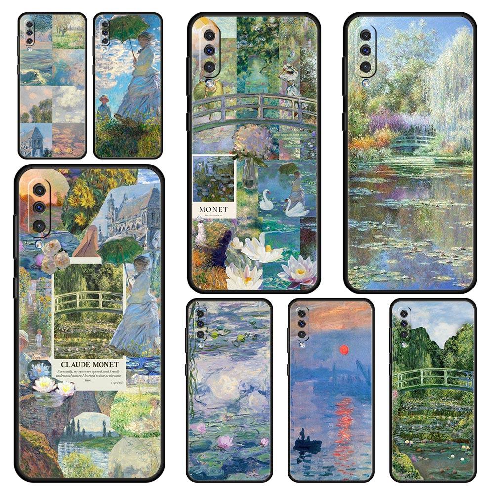 Phone Case For Samsung A24 A12 A14 A32 A50 A70 A20E A20S A10S A22 A30 A40 A34 A54 A42 A52 5G A02S A04s Cover Claude Monet Art