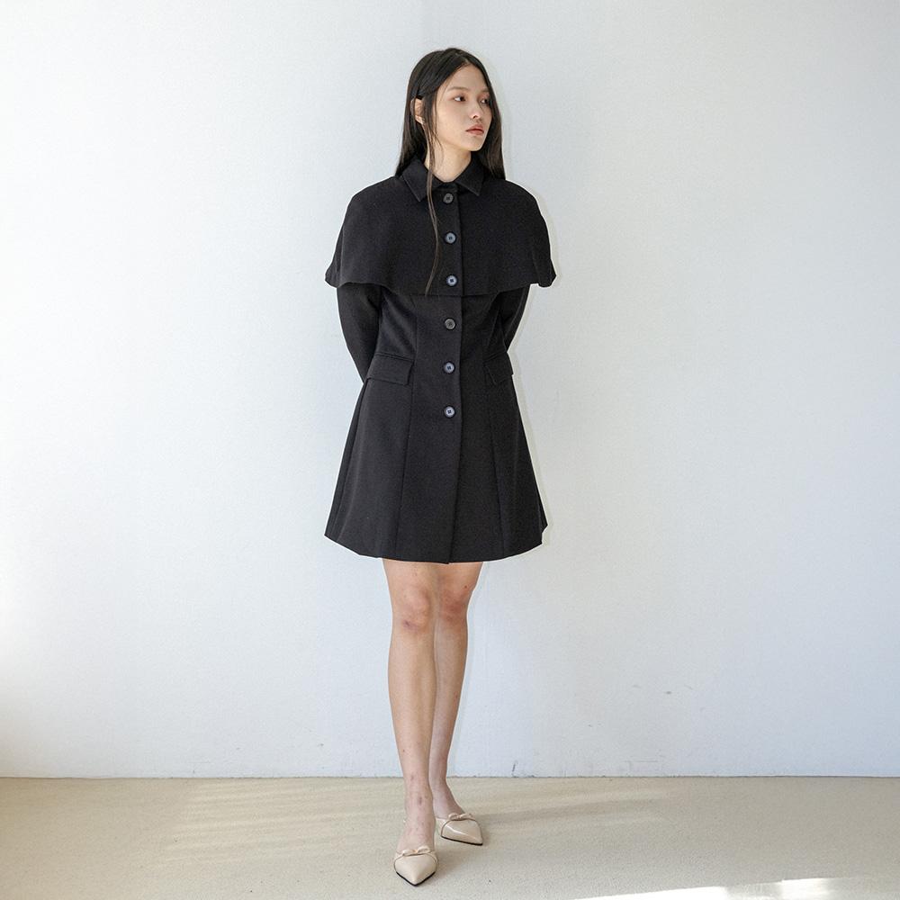 Laengsseon Ls_Cape Collar Dress_Black