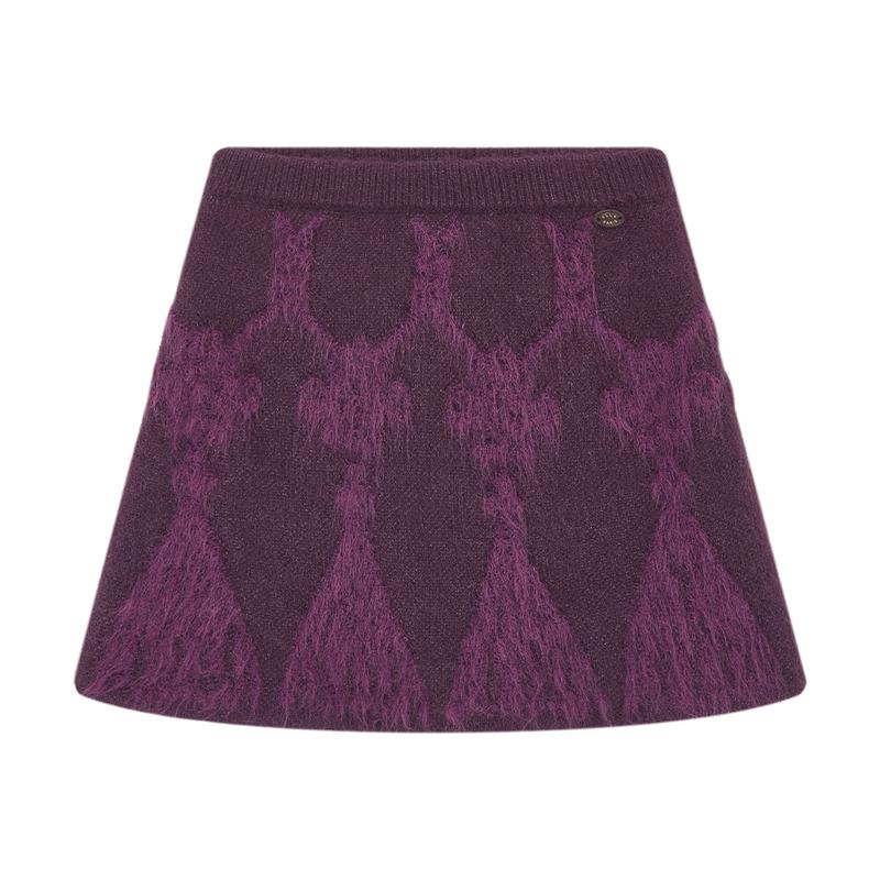 ELLE KIDS Girls  Festive Chinese Knot Jacquard Knit Skirt 120 (110-120)