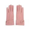 Button Winter Gloves Fleece Cycling Mittens Simple Women Gloves  Female
