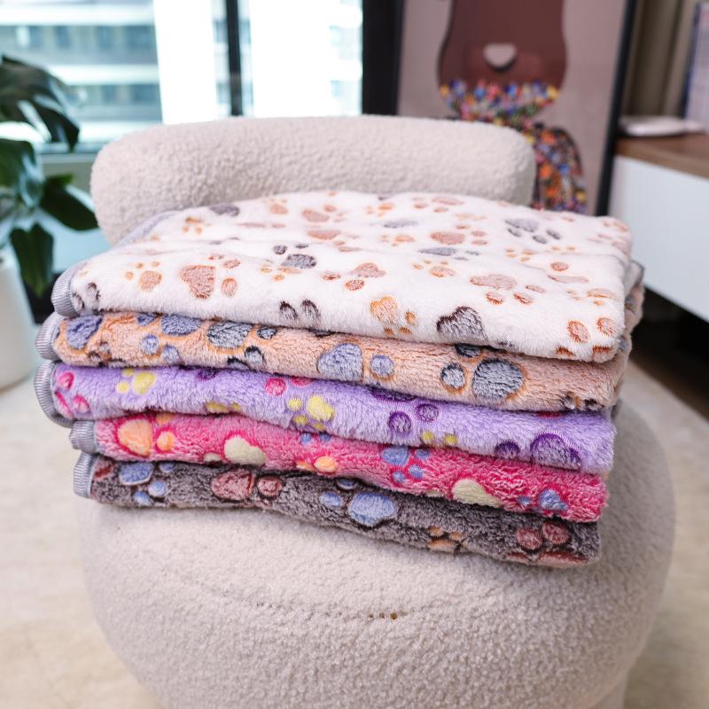 Coral Fleece Dog and Cat Blanket & Bed Mat - Warm Pet Supplies