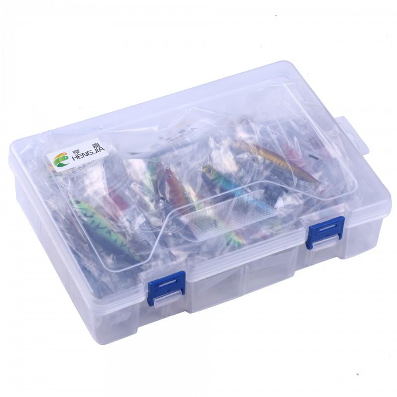 56-Piece Artificial Lure Set Freshwater Saltwater Fishing Plastic Soft Baits Crankbaits Spinnerbaits Jigs Topwaters