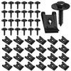 50 Stück M4.2 Karosseriebolzen & U-Muttern Clips Kit Ersatz | Universelles Kotflügelverkleidungsschrauben und U-Muttern Klemmen Set, MotorSpritzschutz Sechskantkopf