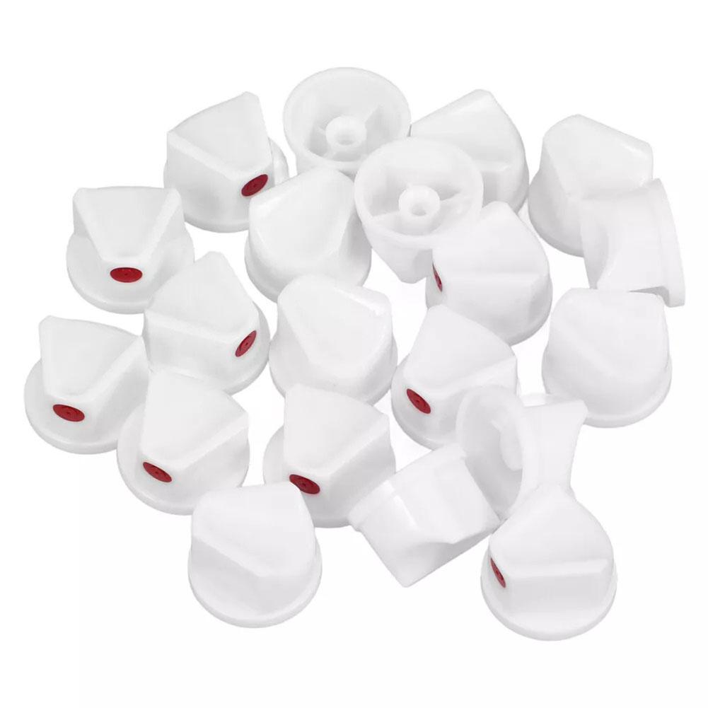 20Pcs Spray Paint Cap Plastic Spray Nozzles White Spray Paint Replacement Cover For Graffiti Street Art Bottle