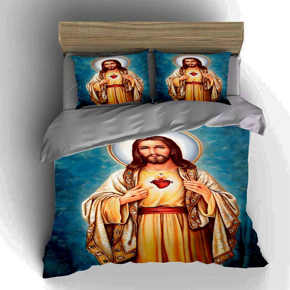 Sacred heart imagery. Bedding Duvet cover sets Duvet covers Pillowcases gifts (1 * Duvet Cover 2 * Pillowcases, without duvet insert)