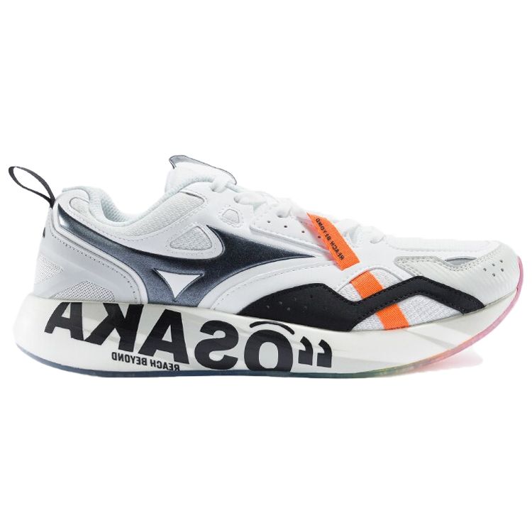 Mizuno Pi Splicing Casual Fabric Mesh Cushioning Low-Top Running Shoes Unisex Sneakers Black White D1GH201403