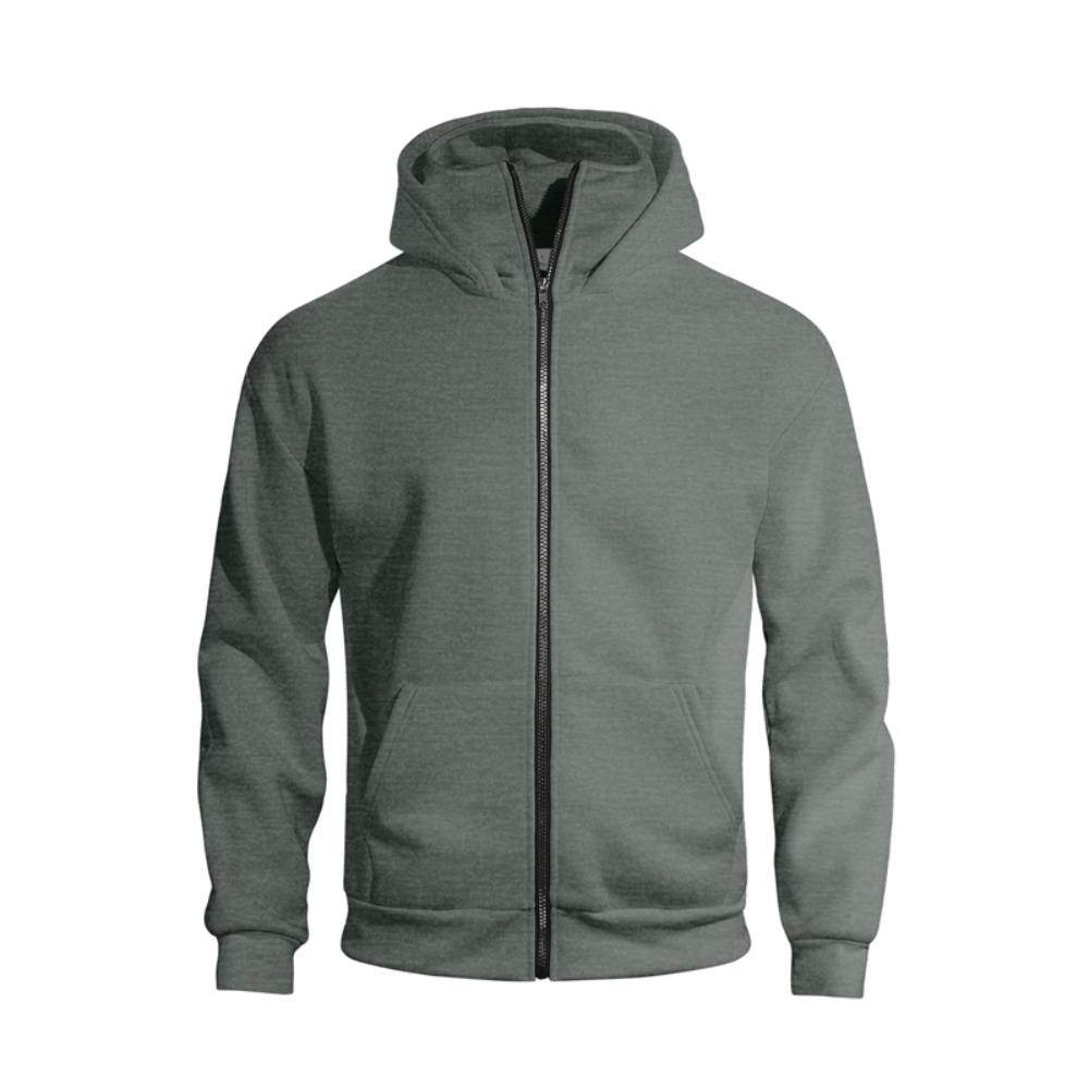 Schlichtes Design Kapuzen-Reißverschluss-Doppelkapuzen-Sweatshirt für Männer Frauen Herbst Winter Ins Style Partnerlook