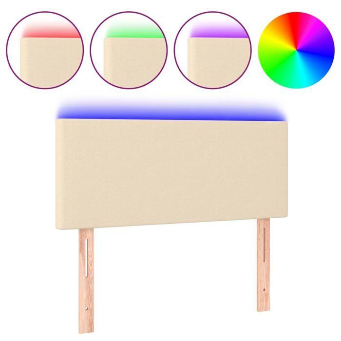 VidaXL LED Headboard Bedroom Furniture Single Bed Accessory Headboard Bed Frame Interior Cream 3121311