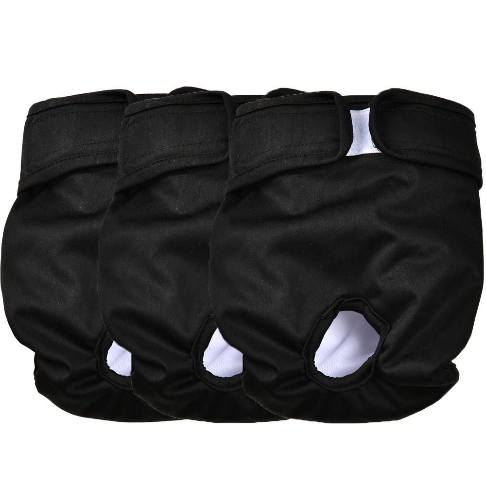 

3Pcs Reusable Female Dog Diapers Washable Puppy Menstrual Period Panties Adjustable Pet Nappies For Small Medium Dogs Cat Beagle XS