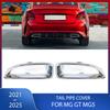 Rear Exhaust Tail Pipe Muffler End Pipe Decoration Cover ABS Silver Exterior Accessories For MG GT MG5    2024 2025