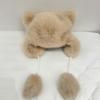 Y2k Girls Cute Bear Ear Shape Hat Windproof Hat for Teen Winter Cycling Skiing