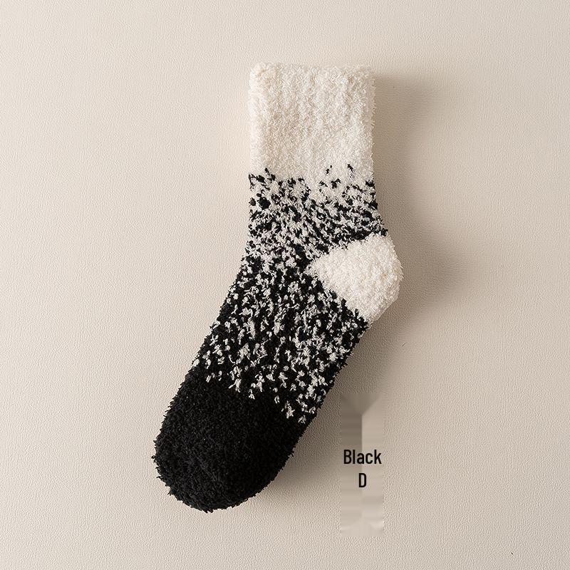 

Мужские зимние толстые плюшевые носки из кораллового флиса - до середины икры, морозостойкие, уютная домашняя и спальная одежда One Size