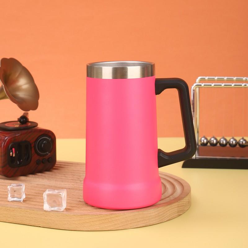 Stainless Steel Vacuum Insulated Mug With Handle 24oz Large Capacity Travel Cup Home Office Outdoor Use