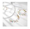 Kenjie Summer Colorful Multi-Pendant Necklace & Bracelet Set: Moon & Star Design for Women.