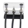 3/8" 3 Stud Power Distribution Block,Bus Bar with Cover ,High Current Wiring Stud for Marine Boats Automobiles