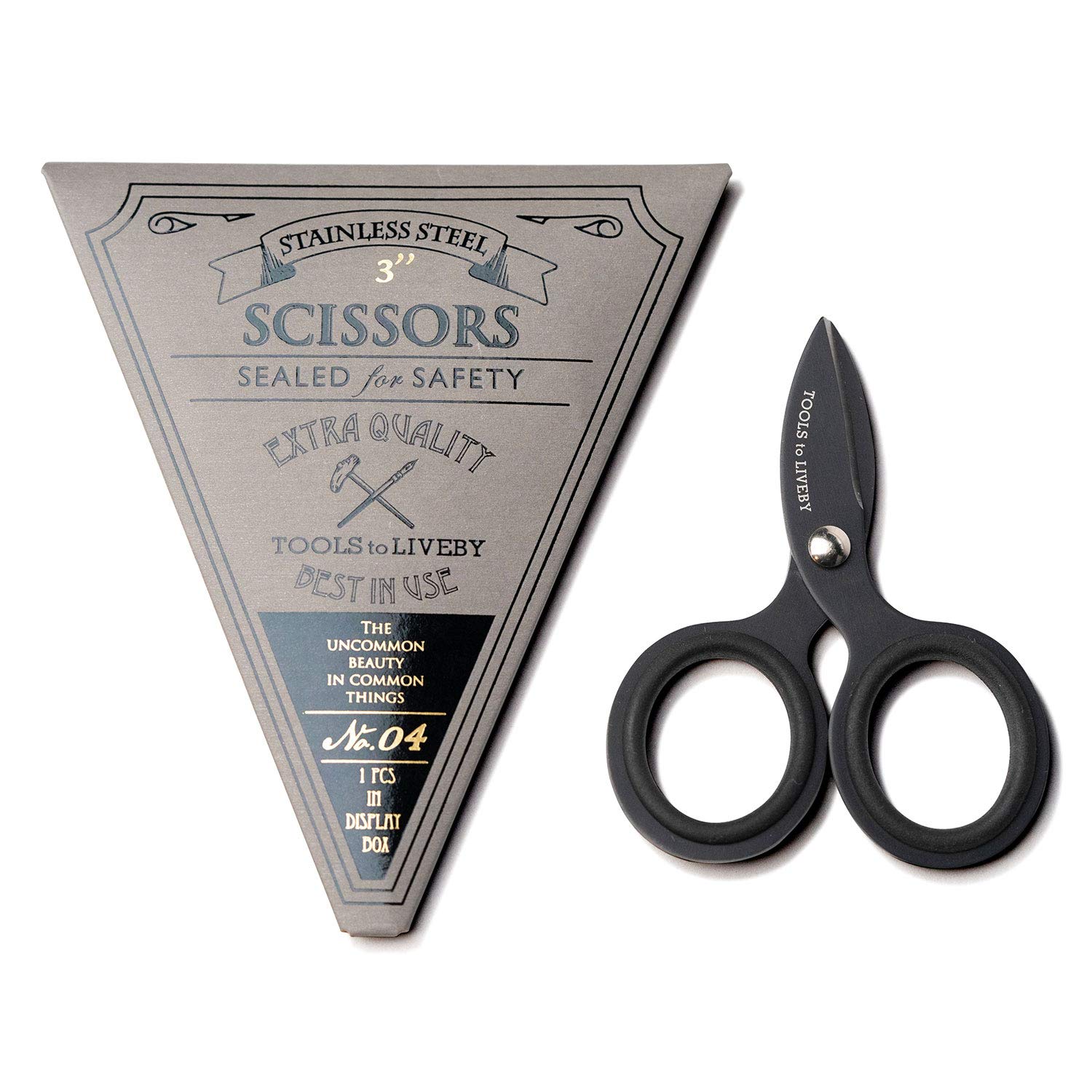 

TOOLS to LIVEBY Scissors 3 TTLB Portable Mini TL04 (Black) Scissors, Cute, чёрный
