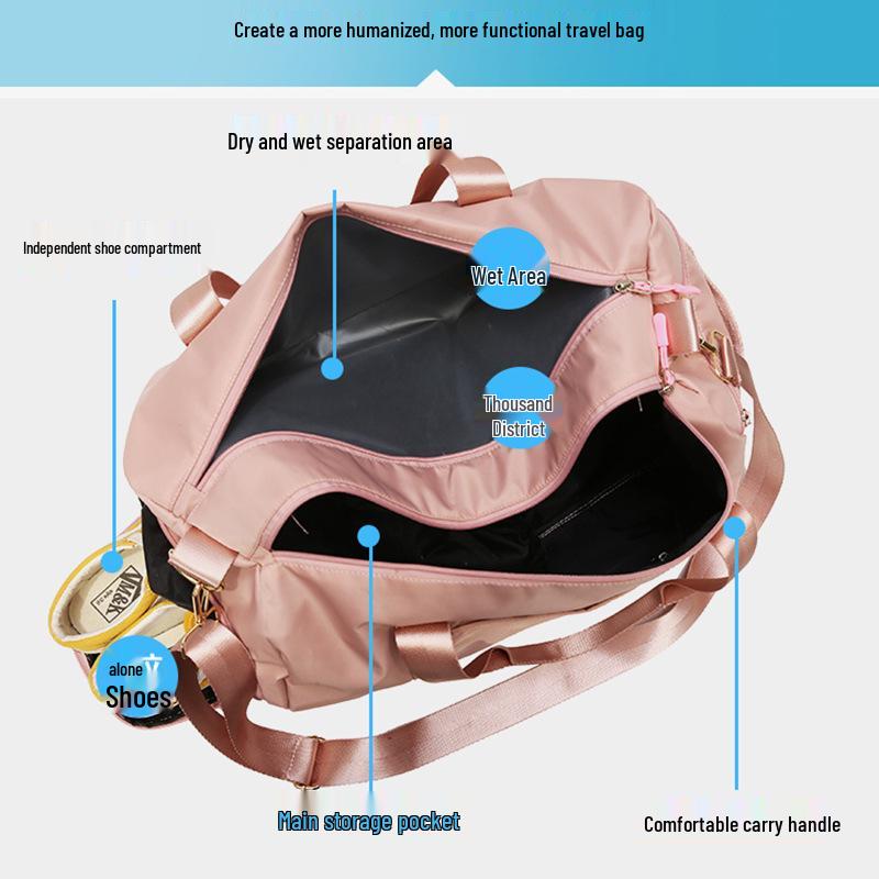 Women's Yoga Bag: Versatile, Spacious, Dry/Wet Separation, Travel/Gym Handbag, Custom Logo Available