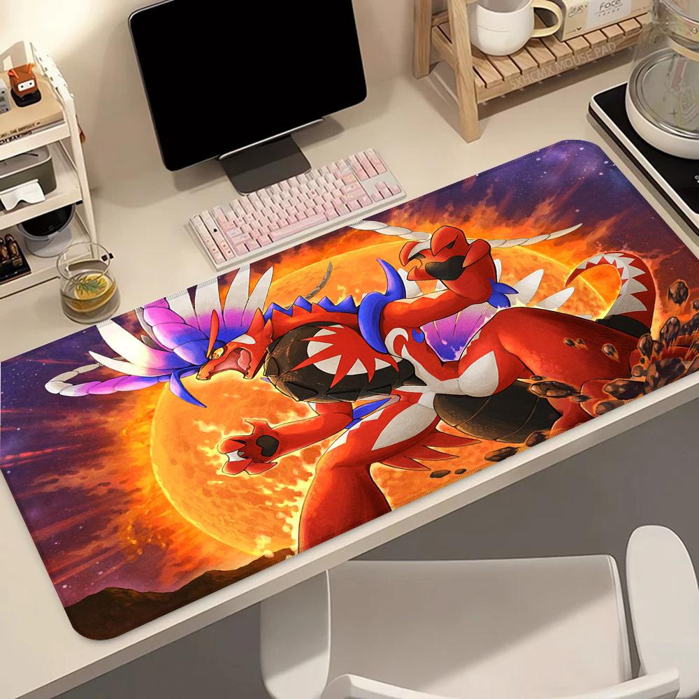 Mouse Pad P-pokemon Koraidon Anime Colorful Gamer Cabinet Mousepad XXL Keyboard Rug Laptop Gaming Pc Accessories Rubber Desk Mat