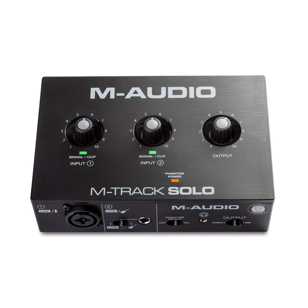 M-Audio USB Audio Interface with Music Production Software, Mac/Windows Playback, Live Streaming, Home Recording, Combo Jack, M-Track Solo