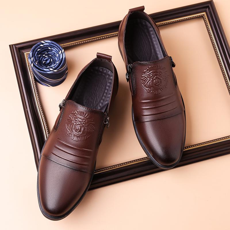 Fashion Leather Shoes For Man Genuine Leather Casual Shoes Fashion Business Oxford Shoes High Quality Designer Work Shoes