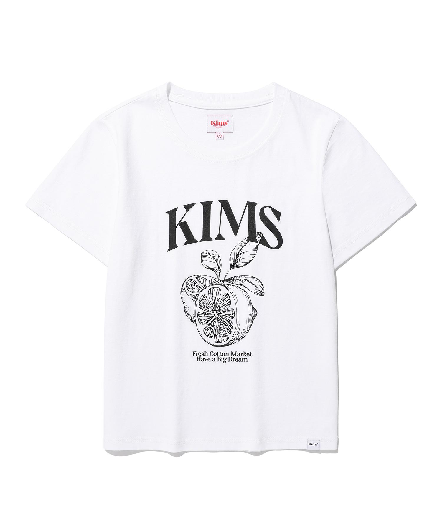 Kimseupeulesikoteunmakes (Unisex) Lemon Sketch Tee White White/F (Female)