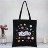 Olivia Rodrigo Canvas Tote Black Bags Harajuku Casual Donna Ragazza Tote Eco Shopper Singer Sour Shoulder Bags