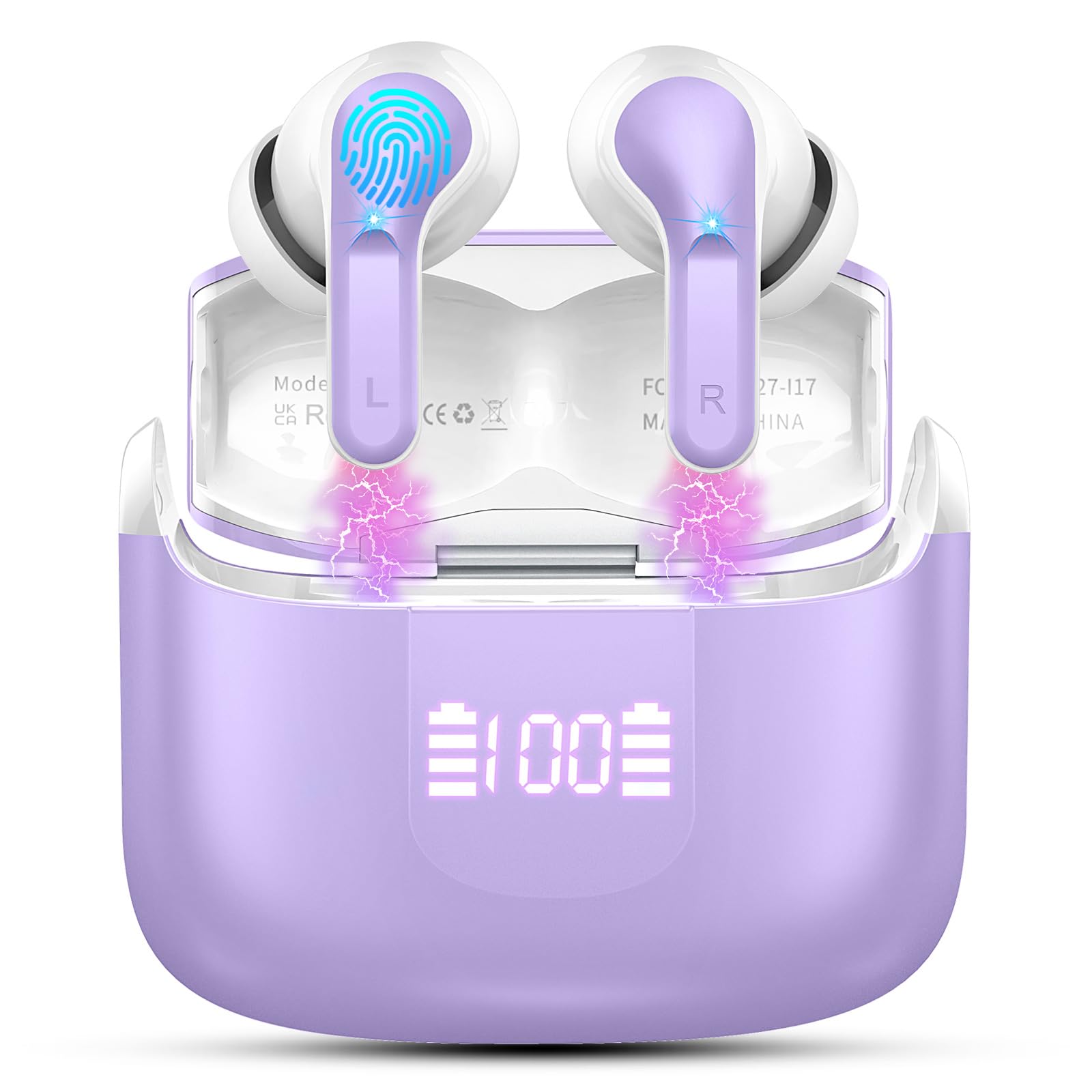 

2024 Latest Bluetooth Wireless ENC Noise Dual Bluetooth IPX7 Touch Compatible with Japanese Instruction Manual Included Earbuds, Cancelling,