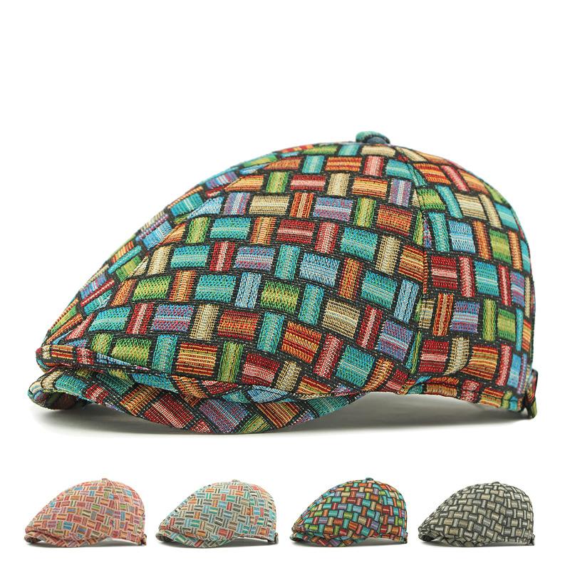 Women's Six-Piece Beret British Vintage Newsboy Cap Paintsman's Hat Men's Progressive Hat