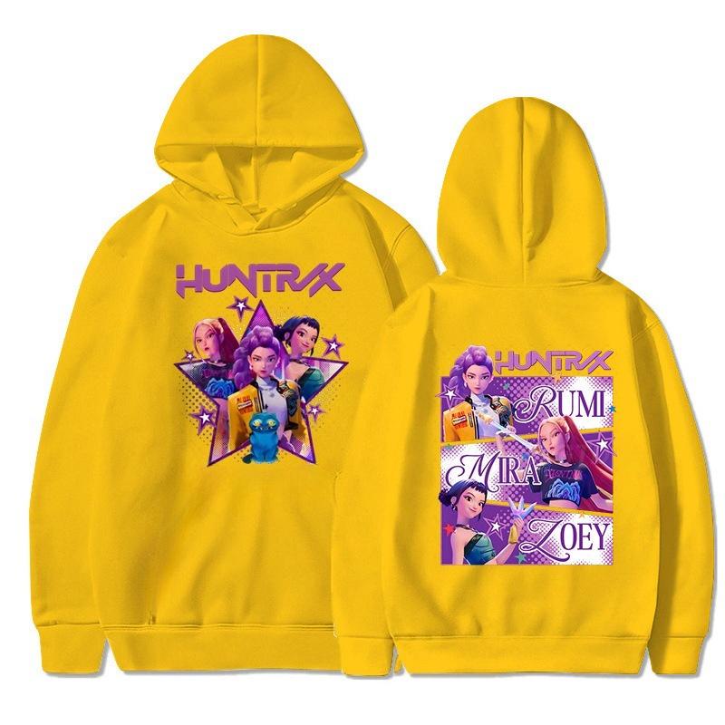 

Women s Hoodies & Sweatshirts European American Fashion Witch Hunting Group Printed Casual Hooded Sweatshirt Autumn Winter Long Sleeved Sweatshirt S жёлтый