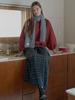 Avang Tartan Check Pleated Maxi Skirt - Green