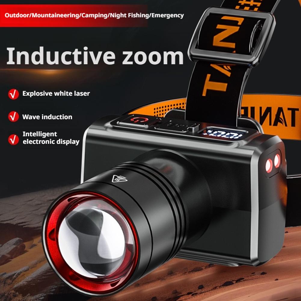 Outdoor Headlamp Long-range Strong Light Illumination USB Rechargeable Multi-Function LED Headlamp for Night Hiking Camping