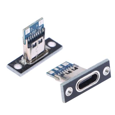 10 ks USB 3.1 typ C zásuvka se šroubovací upevňovací deskou USB-C jack 3.1 typ-C 2pin 4pinový konektor samice jack nabíjecí port