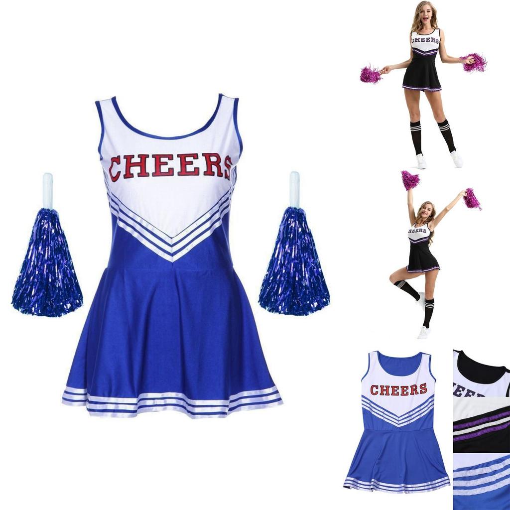 Tenue Élégante de Pom-pom Girl Grande Taille pour Femmes Uniforme de Pom-pom Girl Confortable en Polyester