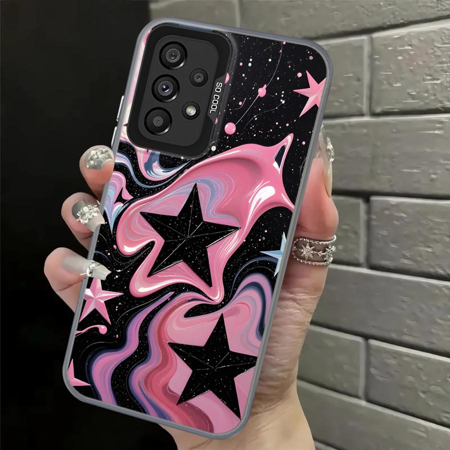 Star Pattern Art Phone Cover Case for Samsung Galaxy A15 A16 A21s A23 A24 A25 A13 A14 A31 A35 A26 A12 A34 A17 A20s