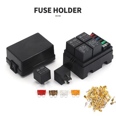 Combinație Liberă Auto Mașină Camion Suport Siguranțe 6 Căi Suport Relee Circuit Standard Siguranță Lamelă ATO Releu 12V 40A
