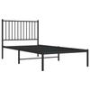 VidaXL Cadre de lit métal avec tête de lit noir 90x190 cm 350856