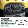 for Fiat 500 Abarth 595 2012 2013 2014 2015- Made of Alcantara Suede Sticker Central Ac Panel Trim Car Interior Accessories