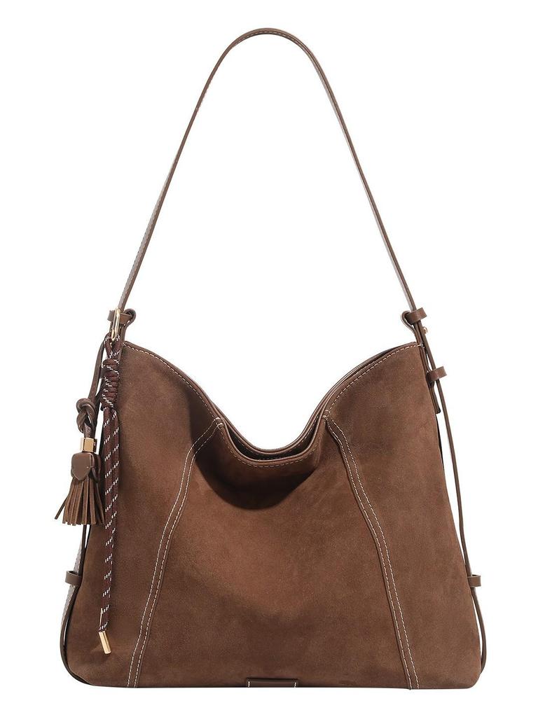 2025 Relaxed Retro Suede Hobo Tote - Large Capacity Crossbody Bag