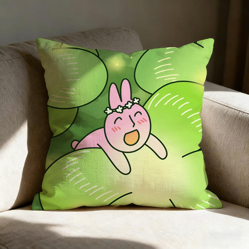 My Friend Rrabbit Cute Pillow Case Pillowcase Doublesided Printed Sofa Cushion Bedroom Headboard Pillow