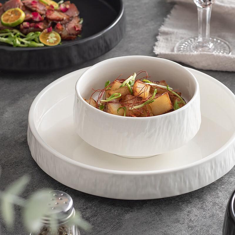 ZISIZ Stone Pattern Western Soup Plate