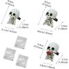 Set of 3 Halloween Skull Decor Cute Car Air Freshener Vent Clips, Resin Skeleton Holding Rose Car Diffuser Romantic Dashboard Decorations Auto