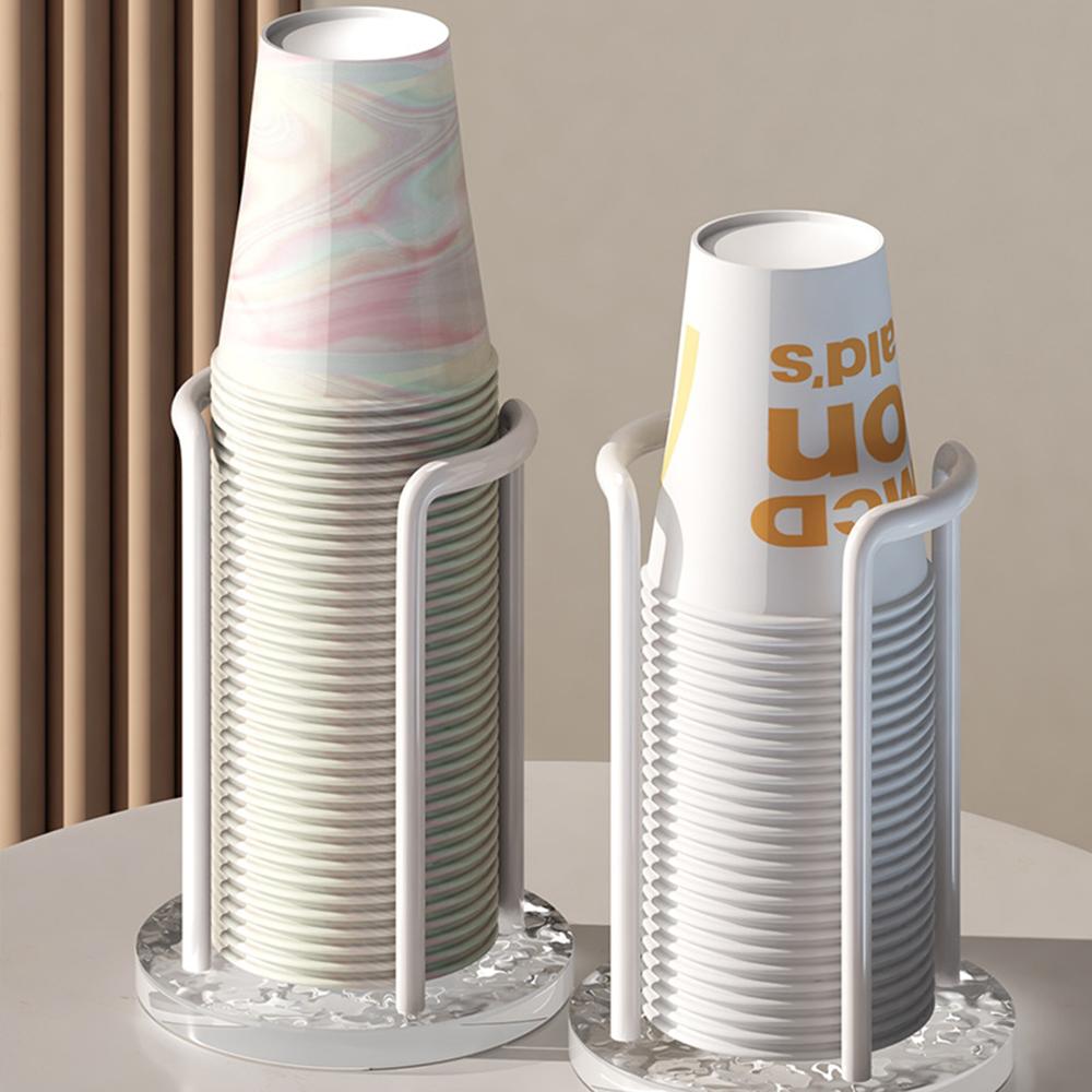 Luxuriöser Aufbewahrungshalter für Einwegbecher, Spender für Wasser- und Teetassen, Regal mit längerem Stock, Becher-Ausstellungsstand, Home Organizer